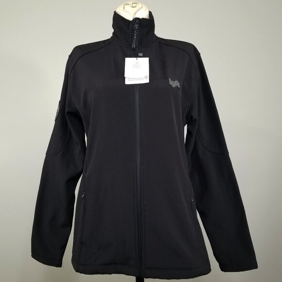 Lyft 1K Jacket Womens S Black Soft Shell Fleece Lined Full Zip Logo New - Picture 1 of 8